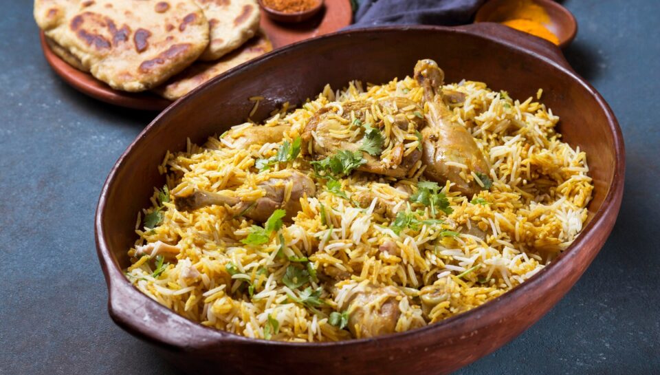 Biryani de pui cu orez basmati