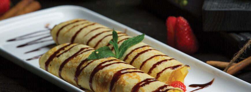 Clatite cu dulceata de visine