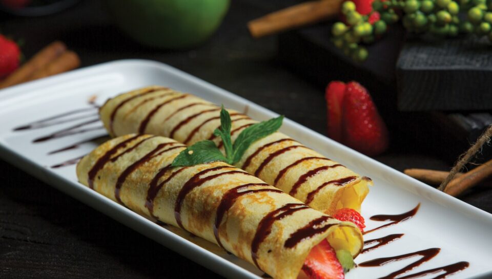 Clatite cu dulceata de visine