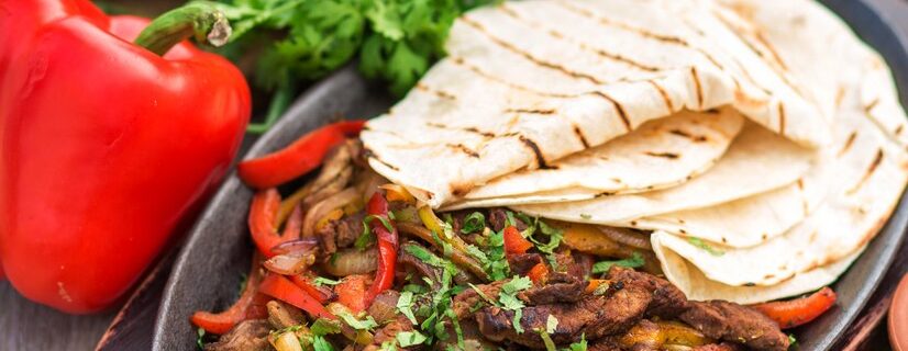 Fajitas cu carne de vita si ardei