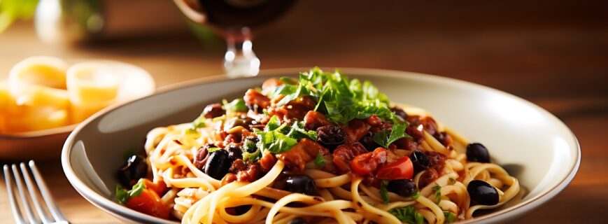 Paste Puttanesca cu anșoa și măsline