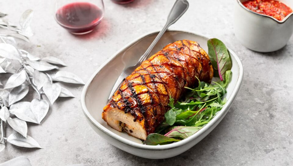 Rulada de pui cu legume