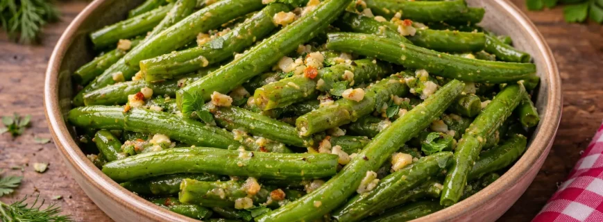 Fasole verde cu usturoi Fasole verde cu usturoi