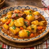 Tocăniță de cartofi cu afumătură