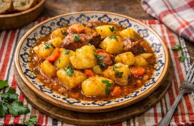 Tocăniță de cartofi cu afumătură